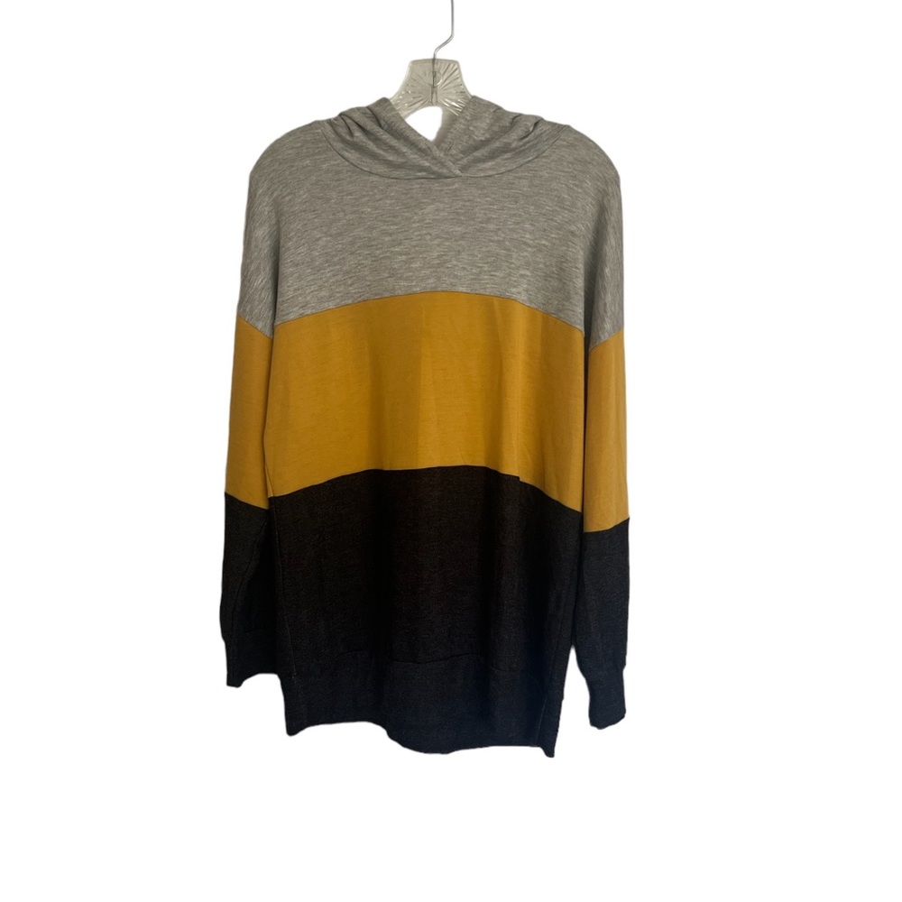 Hooded Color Block Long Sleeve Shirt
